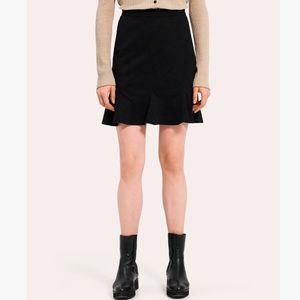 Theory wool blend charcoal skirt